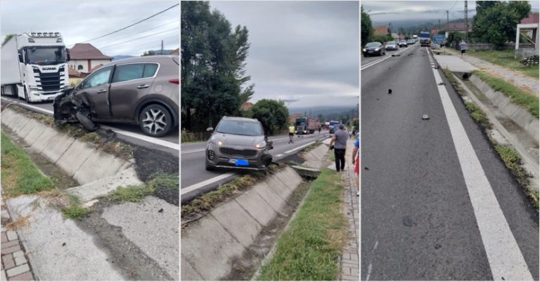 VIDEO/FOTO: IMPACT VIOLENT pe Valea Oltului! Un autoturism a intrat pe contrasens și s-a izbit de un autocamion