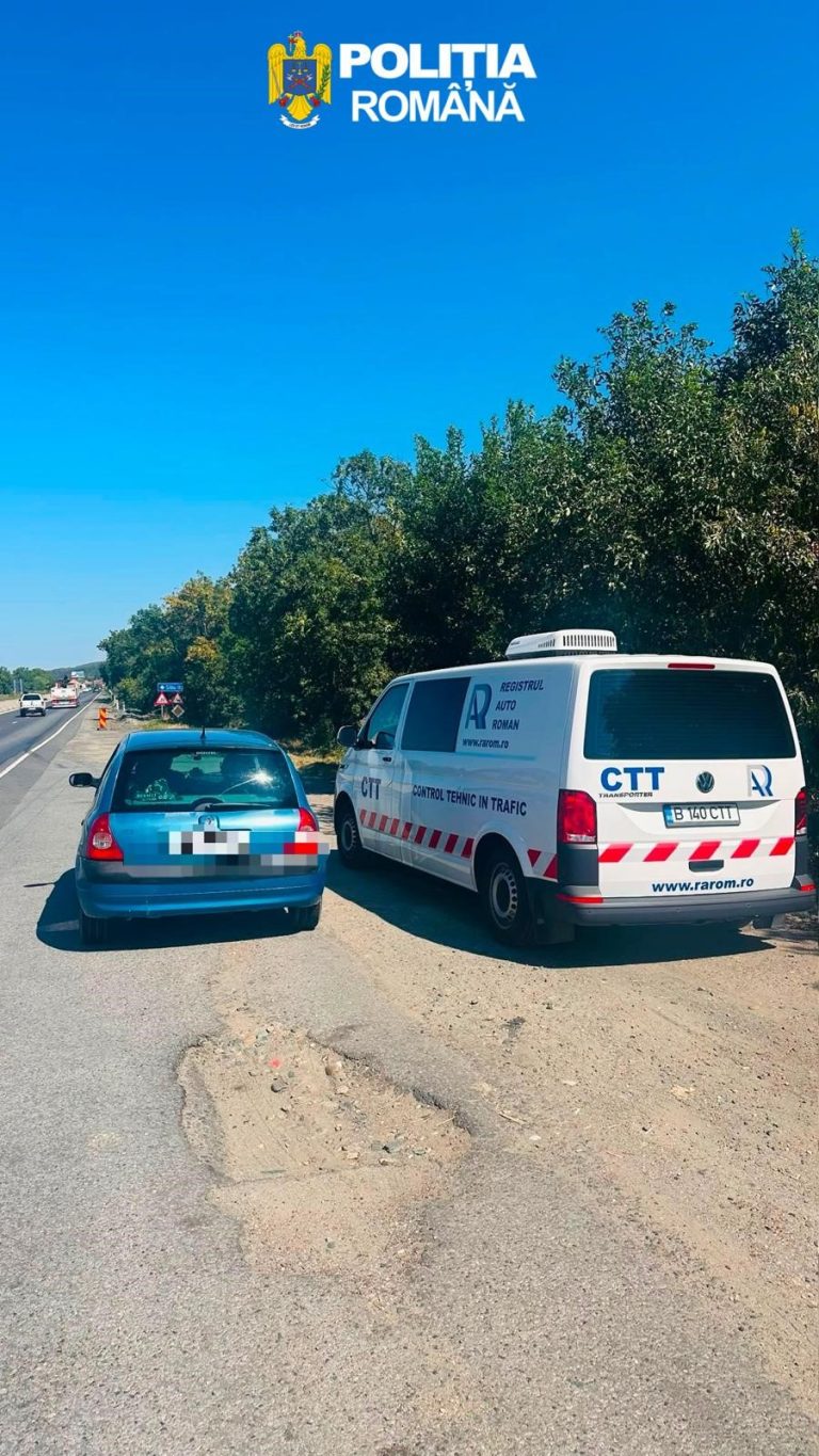 FOTO: Polițiștii au ieșit ÎN FORȚĂ pe DN1, în județul Sibiu. Ce s-a întâmplat