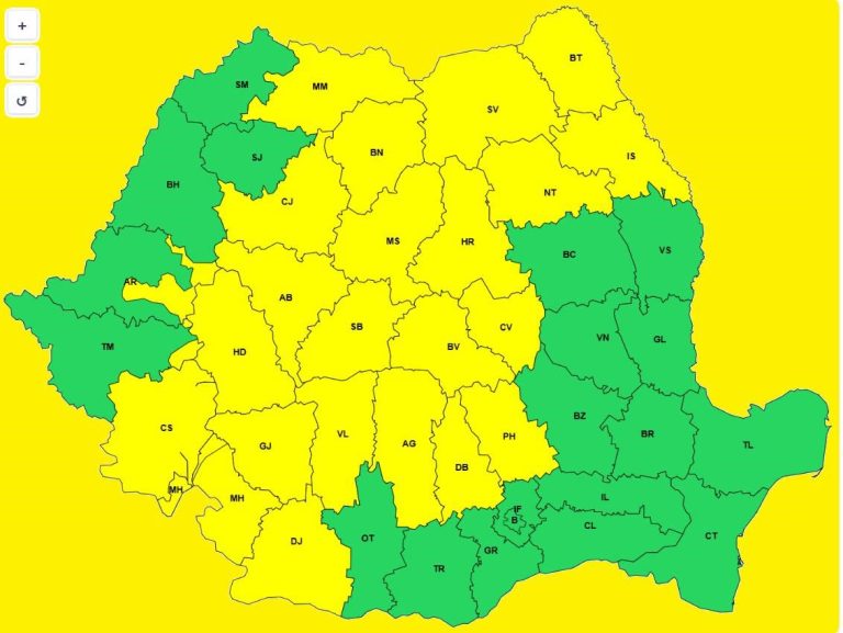 ALERTĂ METEO pentru Sibiu! Cod Galben de furtuni, vijelii și grindină