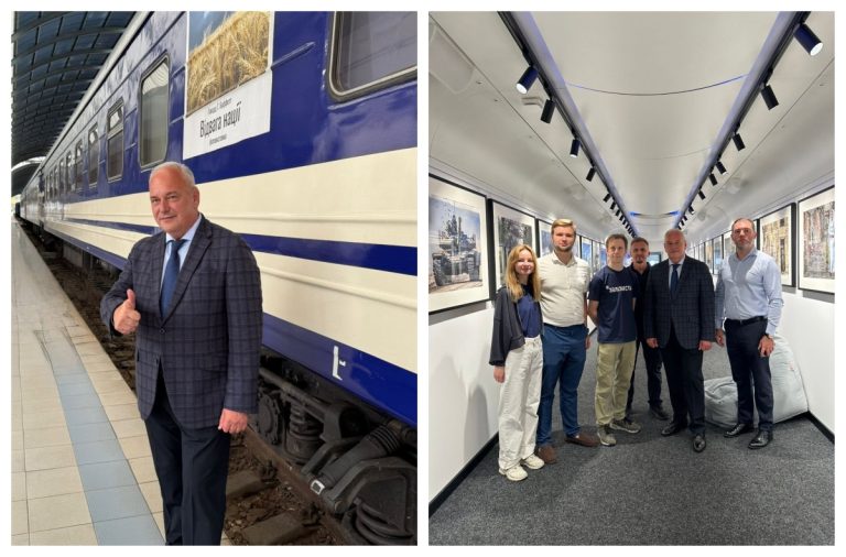 Trenul de artă ucrainean „Courage of a Nation” ajunge în Europa. România, printre următoarele destinații