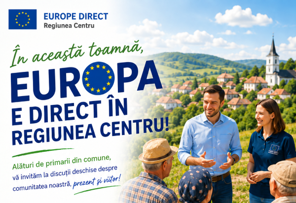Europe Direct Regiunea Centru și ADR Centru demarează o caravană de informare rurală în 12 comunități rurale din Regiunea Centru