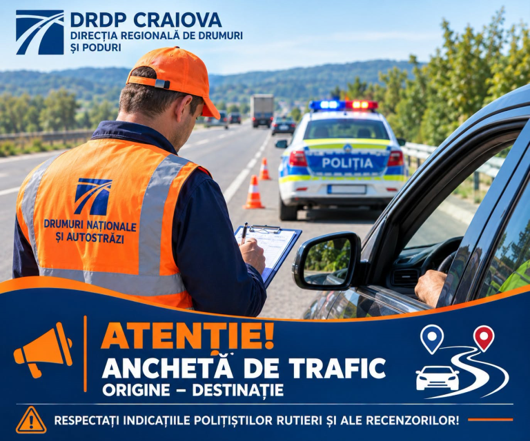 Se oprește traficul pentru ANCHETE DE CIRCULAȚIE! Acțiuni pe Valea Oltului și în alte județe