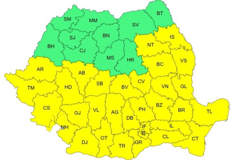 ULTIMA ORĂ: ANM a emis Cod Galben pentru Sibiu. Ce se anunță în weekend