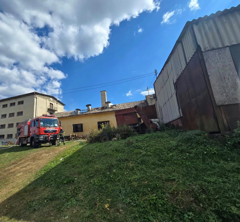 FOTO/ULTIMA ORĂ: Incendiu de PROPORȚII! 200 de metri pătrați de hală, acoperișul și 1,5 tone de hamei, DISTRUSE