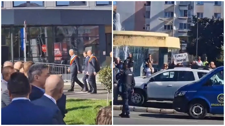 VIDEO: „Turul 2 înapoi” – Președintele Nicușor Dan, HUIDUIT la Bistrița