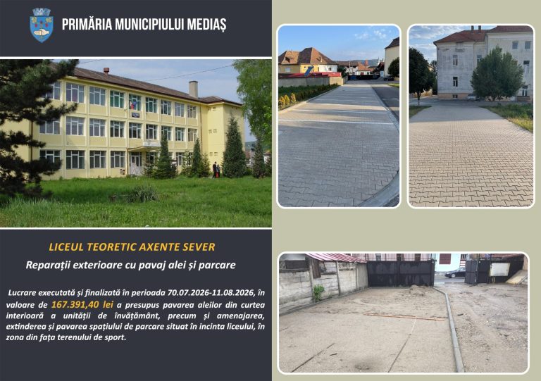 FOTO/VIDEO: Elevii din Mediaș se întorc în școli în condiții de siguranță. Primăria anunță bilanțul pregătirilor