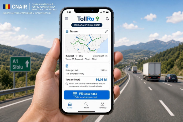 Probleme la platforma TollRo: CNAIR anunță că șoferii nu vor fi amendați pentru neplata tarifului