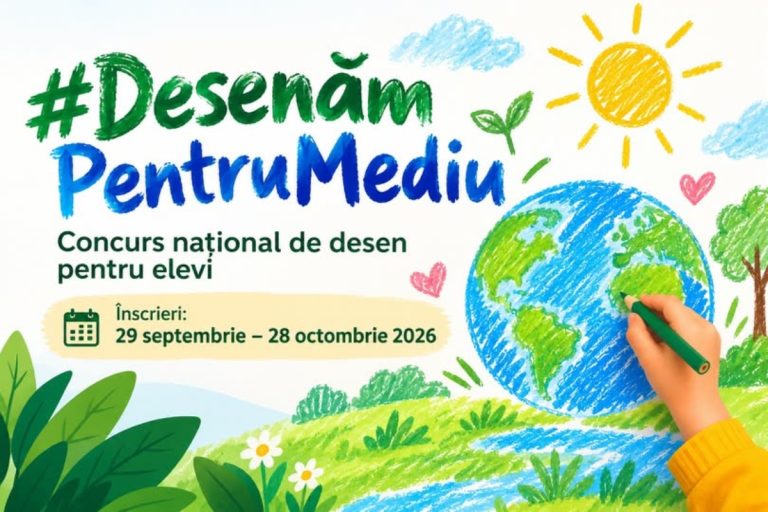 „Desenăm pentru Mediu”: concurs național de desen pentru elevi. Înscrierile se fac până pe 28 octombrie