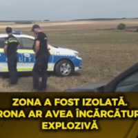 Dronă găsită pe un câmp din Vaslui. Aparatul, avariat, a fost descoperit în comuna Viișoara