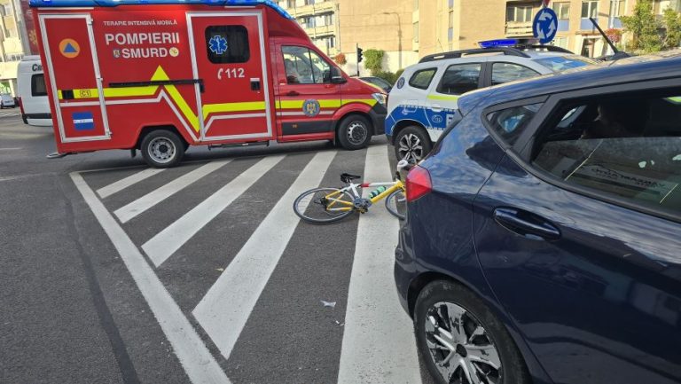 Biciclist accidentat pe Calea Dumbrăvii