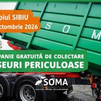 Sibiu: Soma organizează o nouă campanie de colectare a deșeurilor periculoase. Unde pot fi aduse bateriile, medicamentele expirate și alte deșeuri