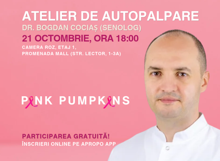 Sibiencele învață autopalparea mamară, în cadrul campaniei „Pink Pumpkins”