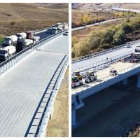 Autostrada Transilvania A3 - a început asfaltarea pe cel mai lung viaduct de autostradă din România
