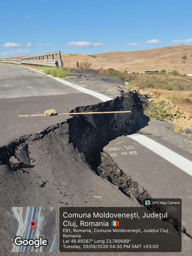 FOTO SCANDALOS: Autostrada s-a SURPAT. Tupeul și nesimțirea statului în toată splendoarea lor