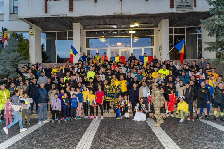 FOTO: Din suflet, pentru eroii României! Mediașul s-a alăturat Ștafetei Veteranilor Invictus