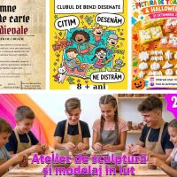 Sibiu: Ateliere creative pentru copii, în perioada 29–31 octombrie: sculptură în lut, benzi desenate și activități de Halloween